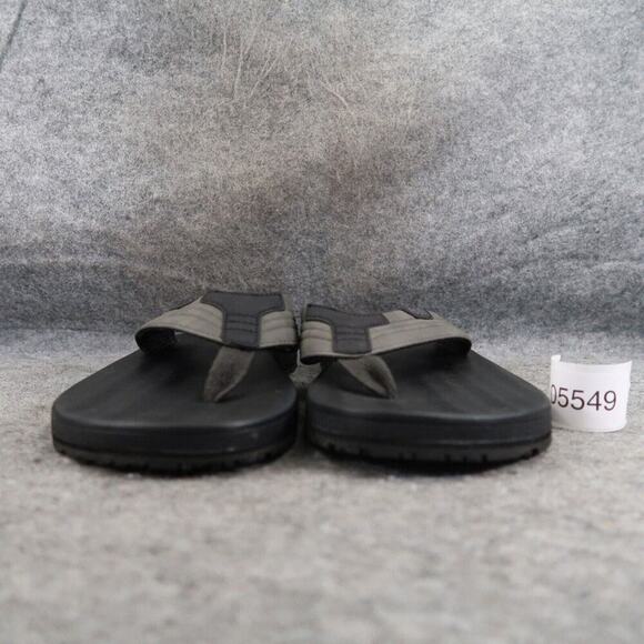 Flojos Shoes Mens 8 Sandal Flip Flop Slip On Memory Foam Comfort Surf Gray Black - Picture 2 of 12